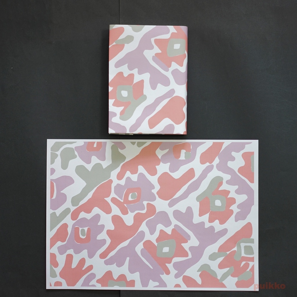 紙製ブックカバー 割附ト更紗(カラー)(5枚セット)