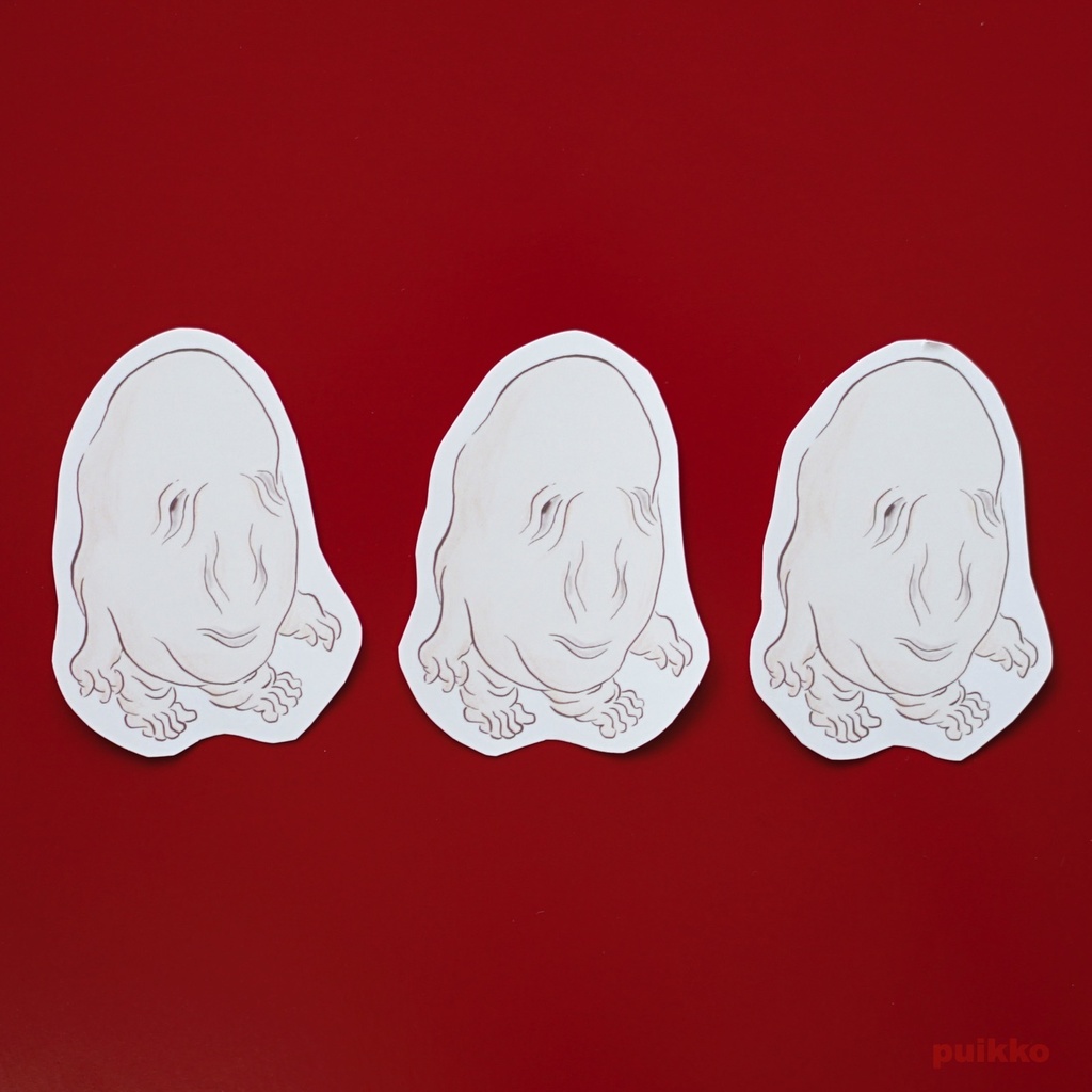 シールタイプステッカー 妖怪 ぬっぺっぽう・小(3枚セット)