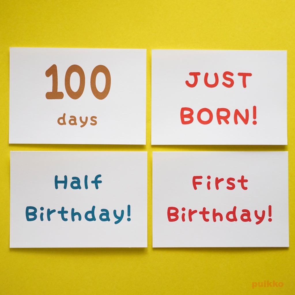 ベビーマンスリーカード marianフォント(L判)