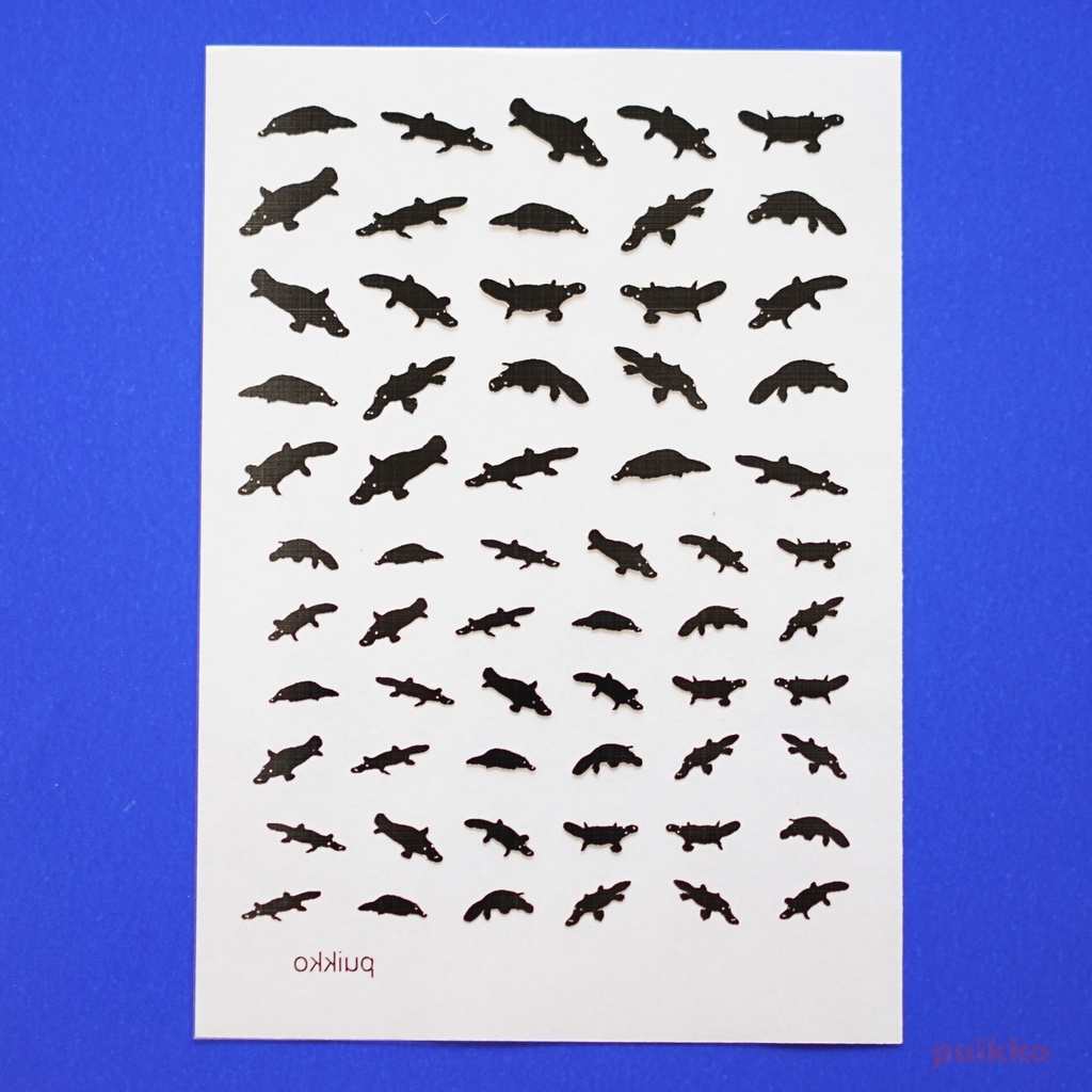 レジン封入用フィルム カモノハシ 箔押し