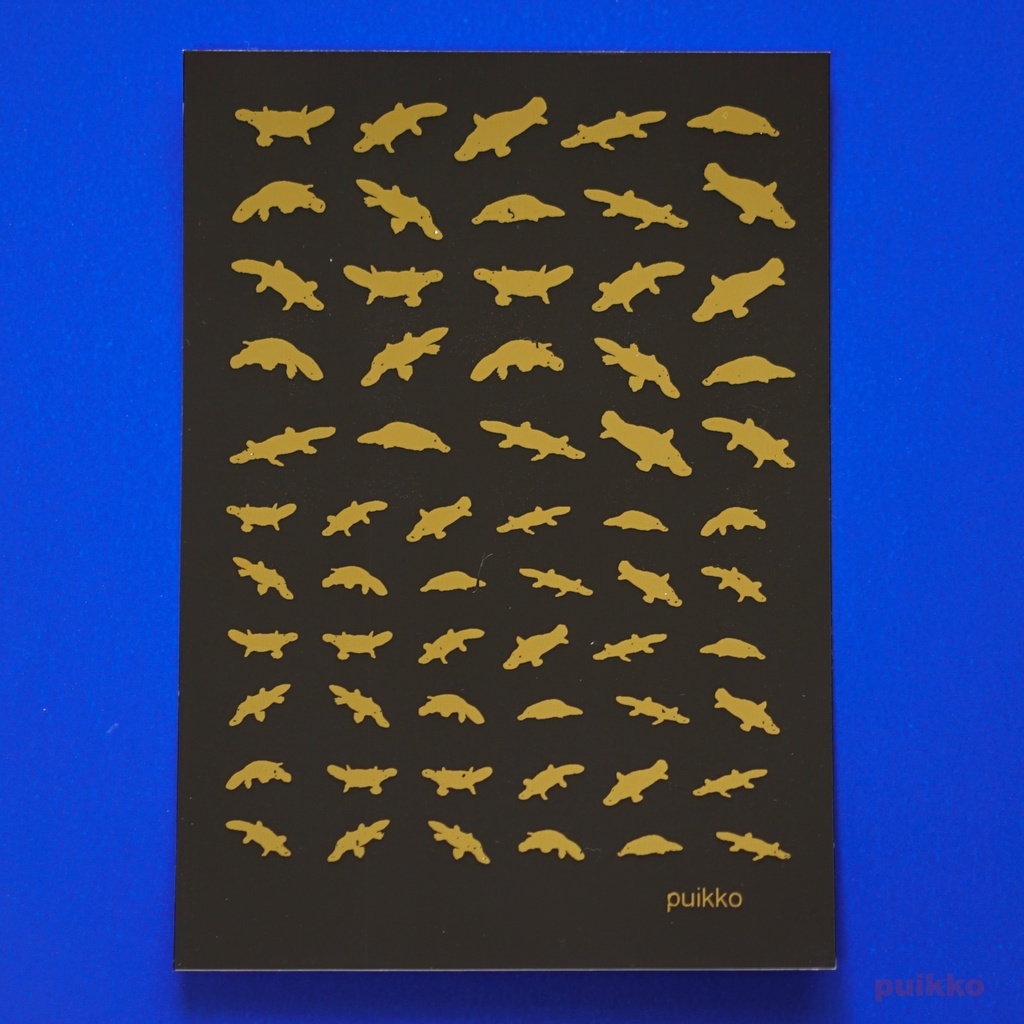 レジン封入用フィルム カモノハシ 箔押し