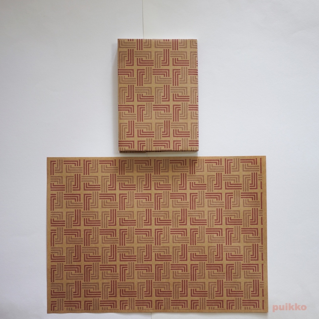 紙製ブックカバー 和柄パターン5(カラー)(5枚セット)