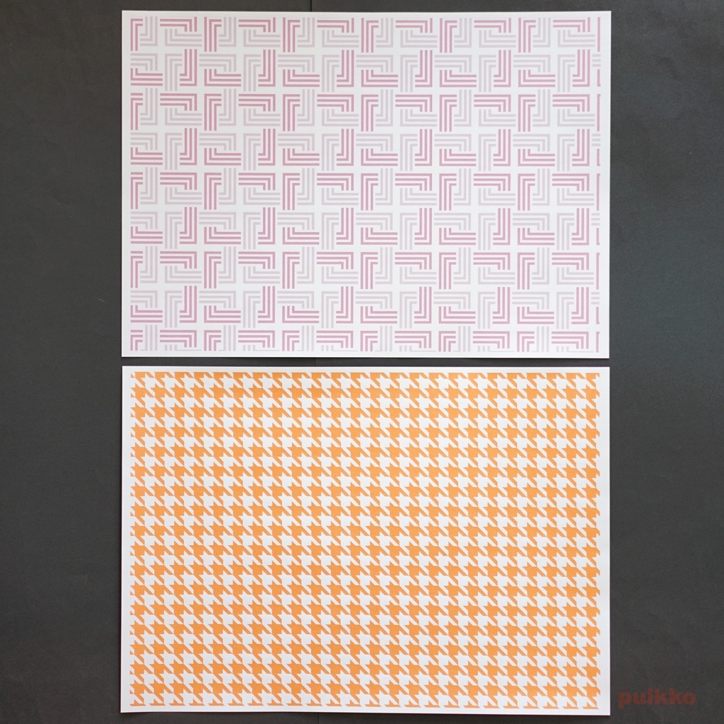 紙製ブックカバー 和柄パターン5(カラー)(5枚セット)