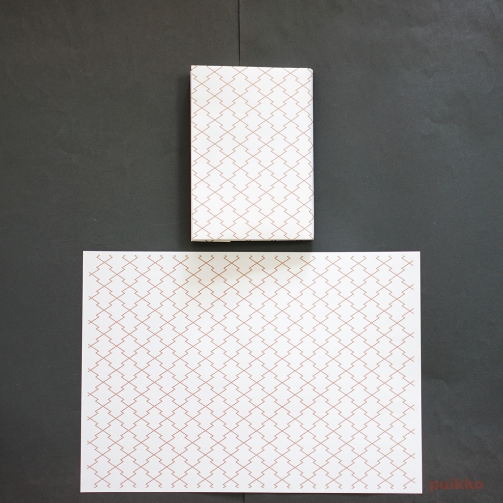 紙製ブックカバー 和柄パターン5(カラー)(5枚セット)