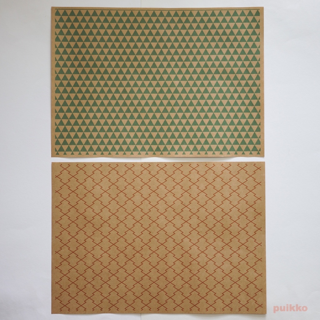 紙製ブックカバー 和柄パターン5(カラー)(5枚セット)