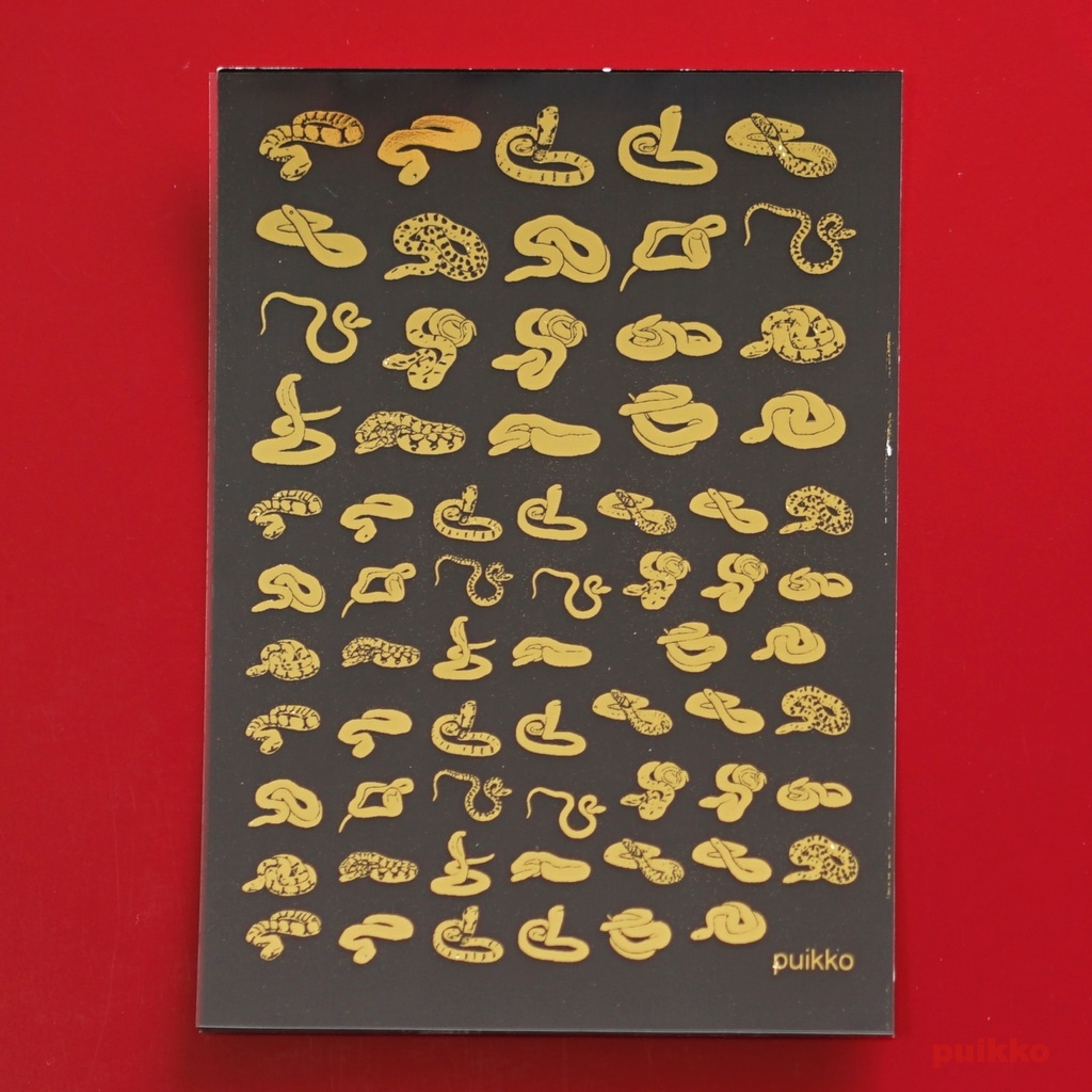 レジン封入用フィルム 蛇 箔押し