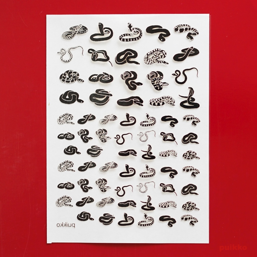 レジン封入用フィルム 蛇 箔押し