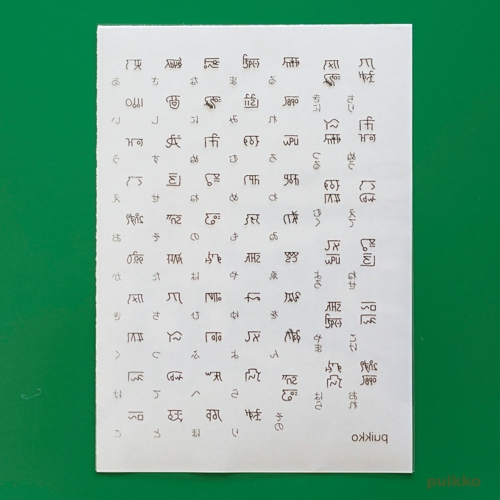 レジン封入用フィルム 龍体文字 箔押し