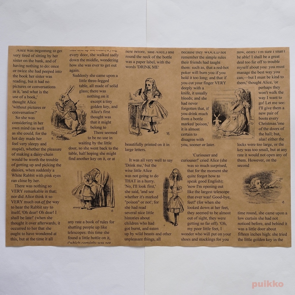 紙製ブックカバー 「不思議の国のアリス」3 A3判