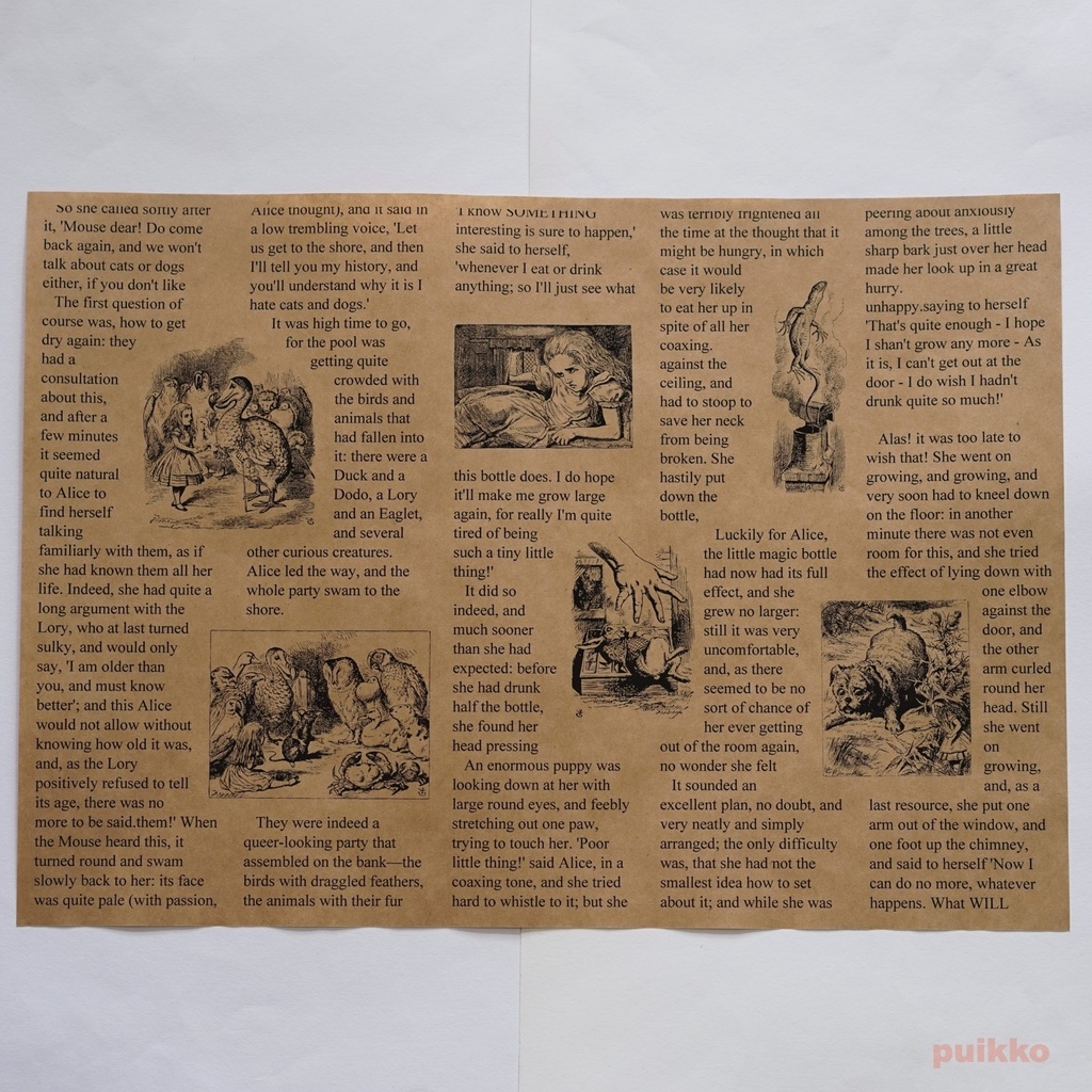 紙製ブックカバー 「不思議の国のアリス」3 A3判