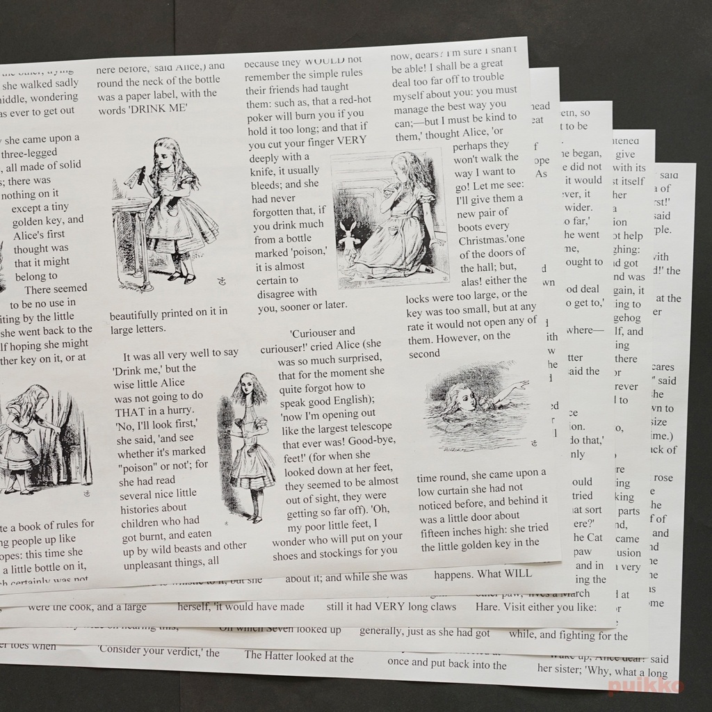 紙製ブックカバー 「不思議の国のアリス」3 A3判