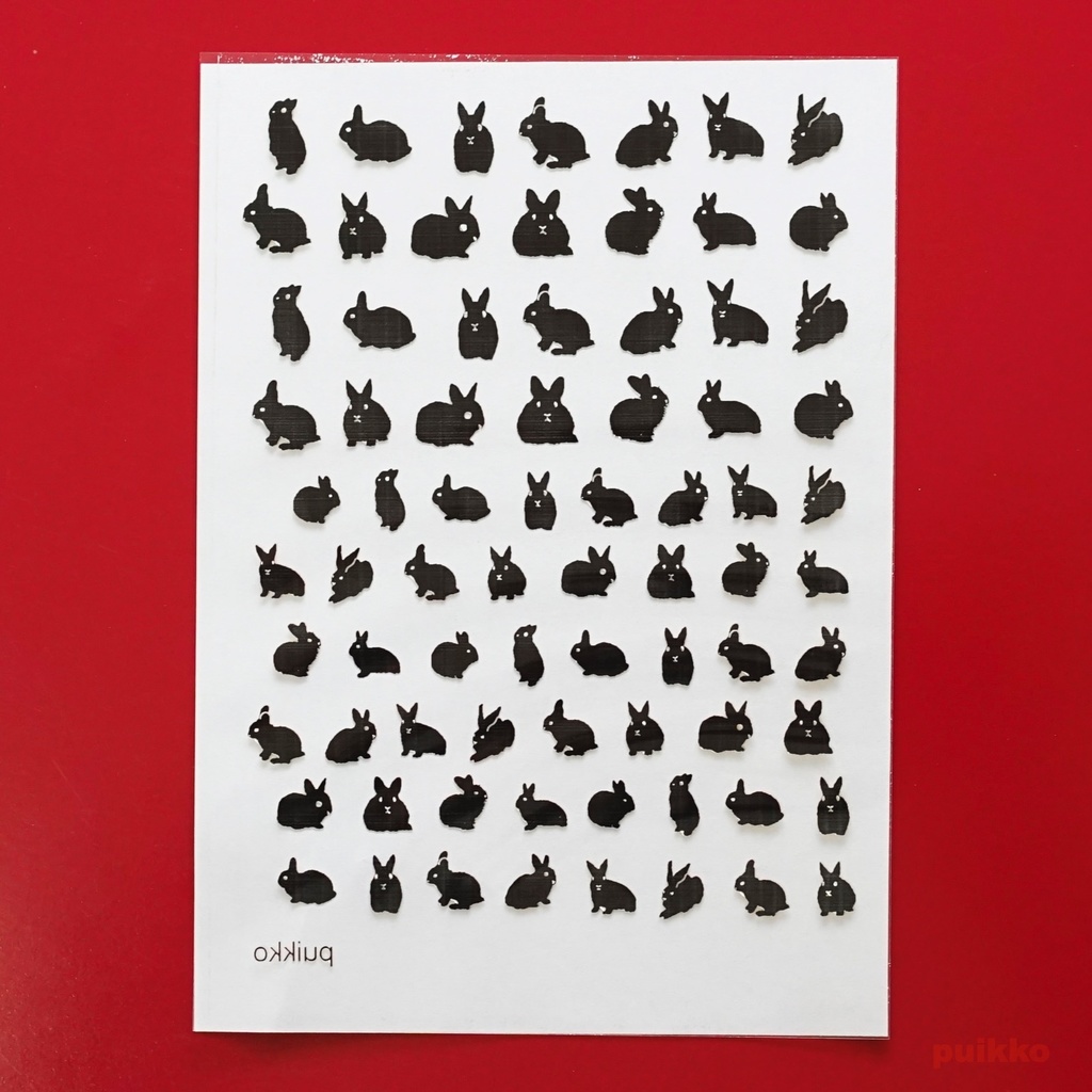 レジン封入用フィルム うさぎ2・小 箔押し