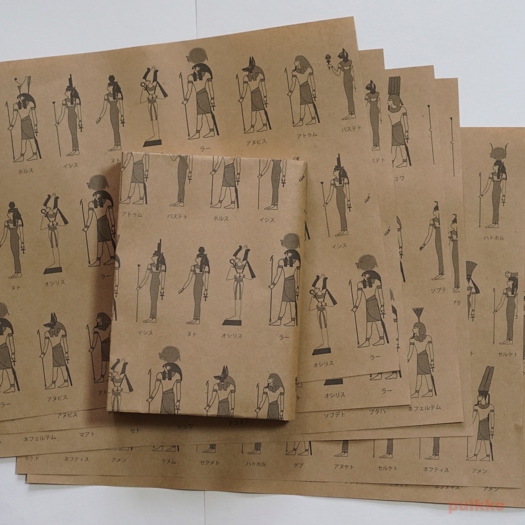 紙製ブックカバー　エジプト神話の神（6枚セット）