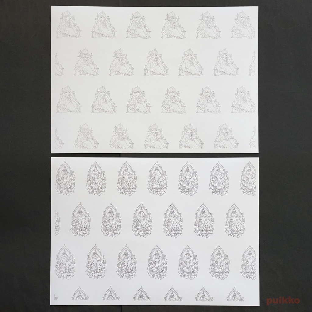 紙製ブックカバー ガネーシャ(5枚セット)