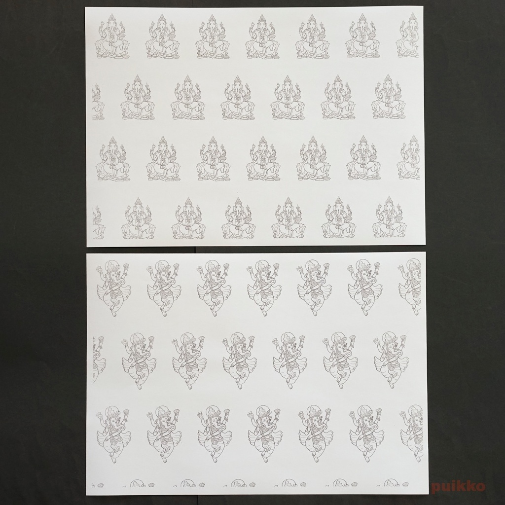 紙製ブックカバー ガネーシャ(5枚セット)