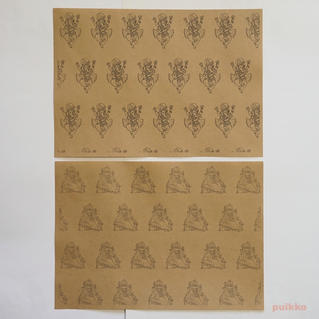 紙製ブックカバー ガネーシャ(5枚セット)