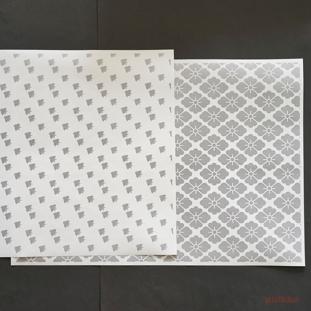 紙製ブックカバー 和柄パターン A3判