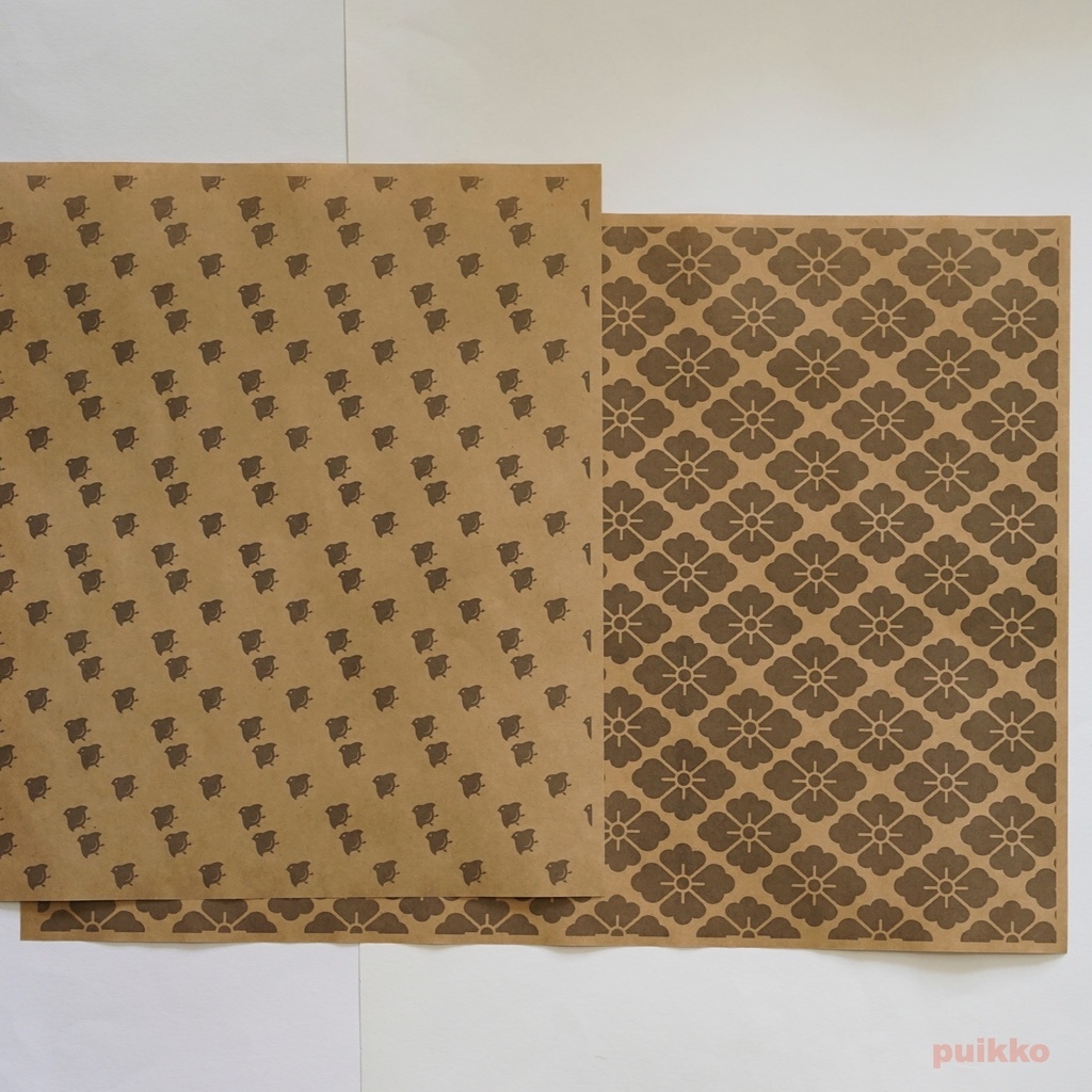 紙製ブックカバー 和柄パターン A3判