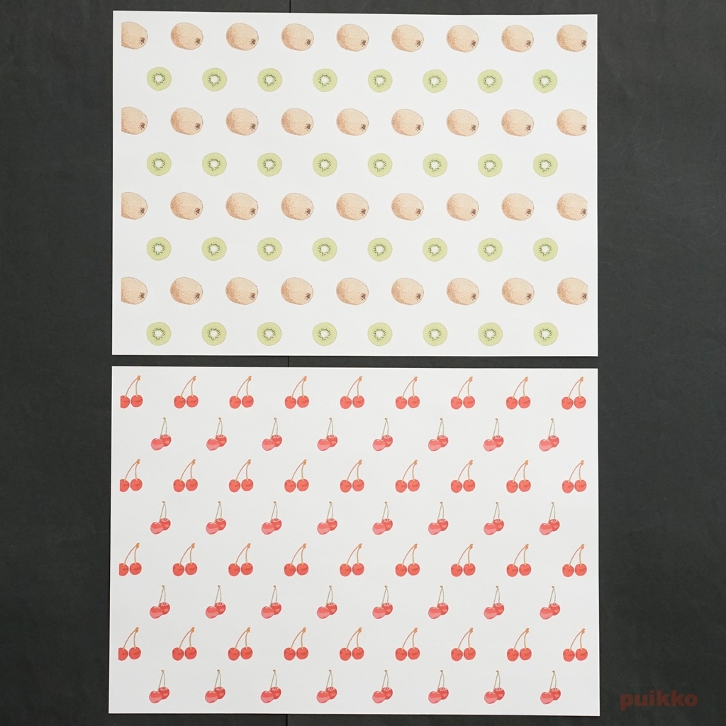 紙製ブックカバー フルーツ2(カラー)(5枚セット)