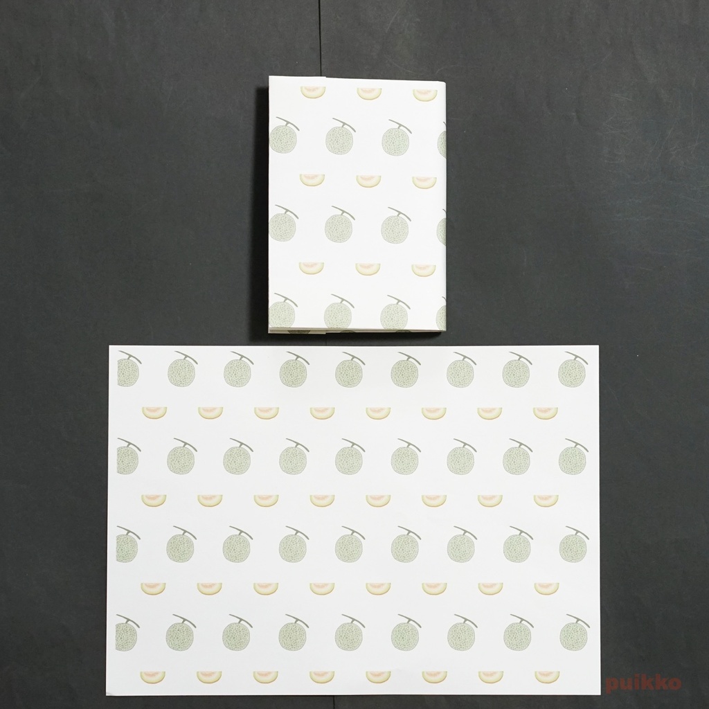 紙製ブックカバー フルーツ2（カラー）（5枚セット） puikko BOOTH