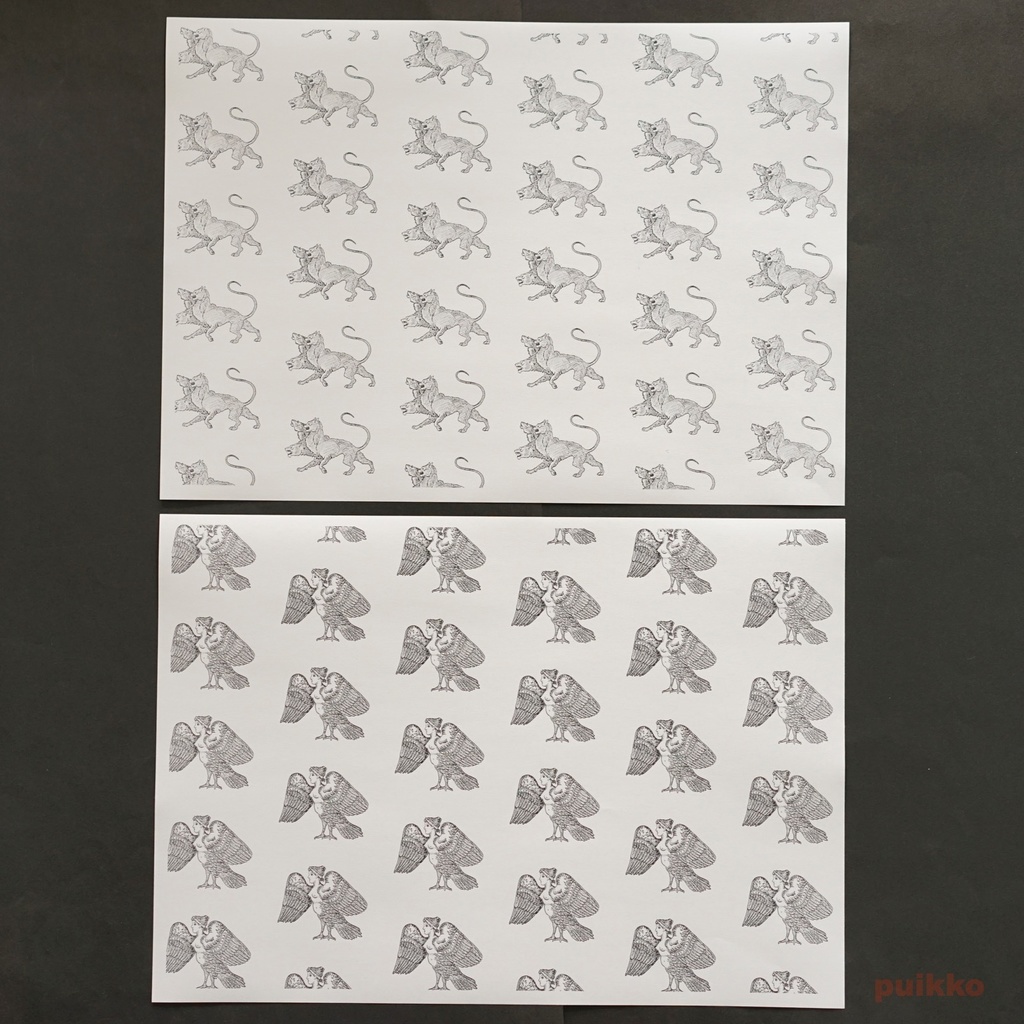 紙製ブックカバー 伝説の生物1(5枚セット)