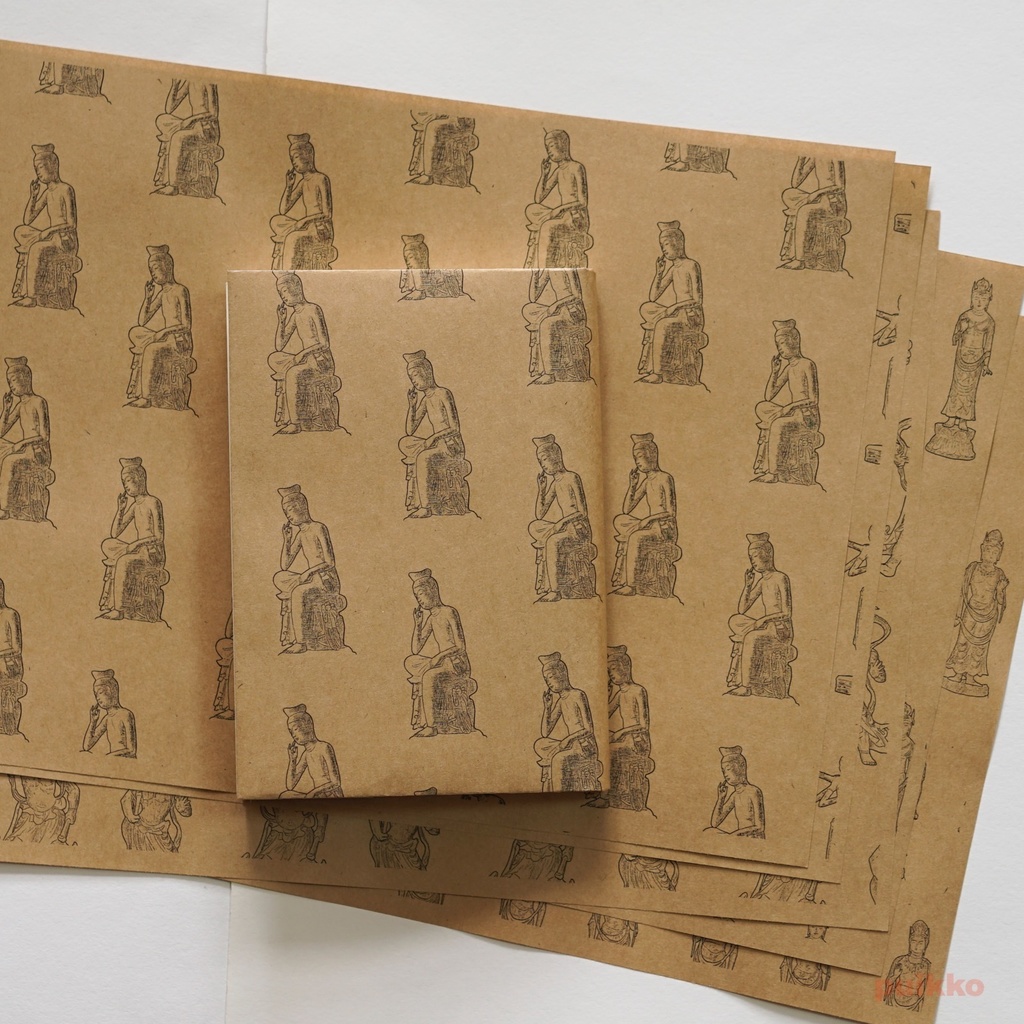 紙製ブックカバー　仏像（5枚セット）
