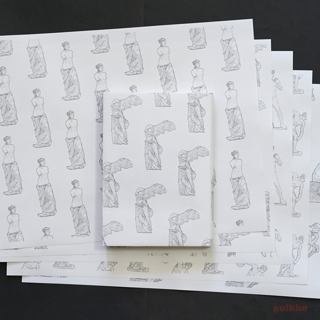 紙製ブックカバー 彫刻(5枚セット)