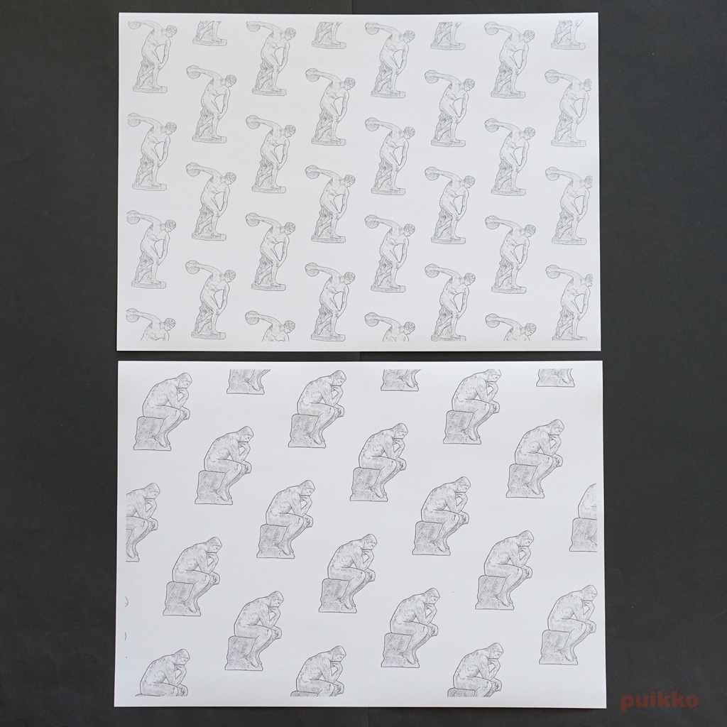 紙製ブックカバー 彫刻(5枚セット)