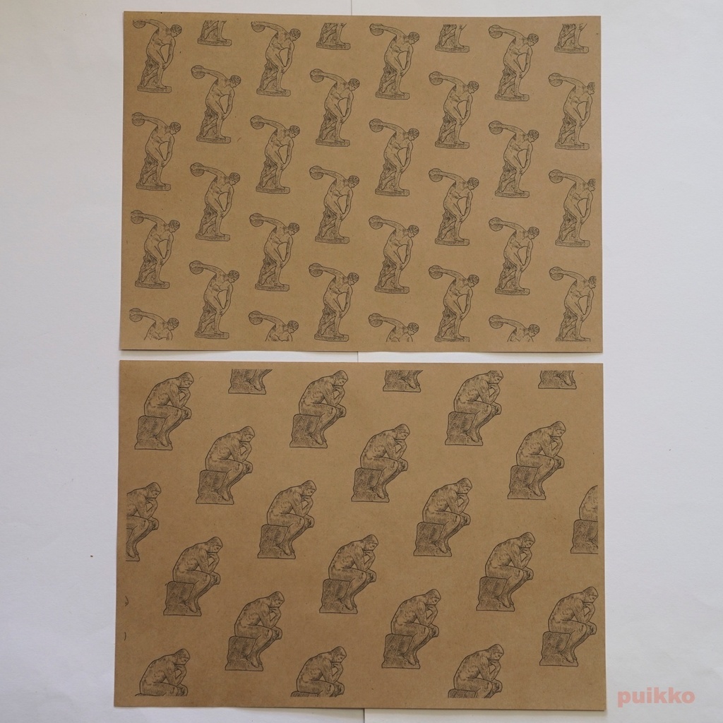 紙製ブックカバー 彫刻(5枚セット)