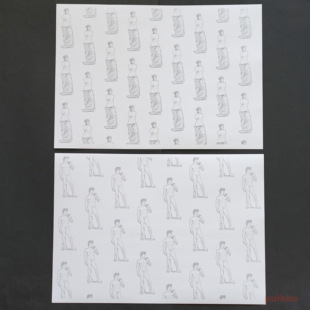 紙製ブックカバー 彫刻(5枚セット)