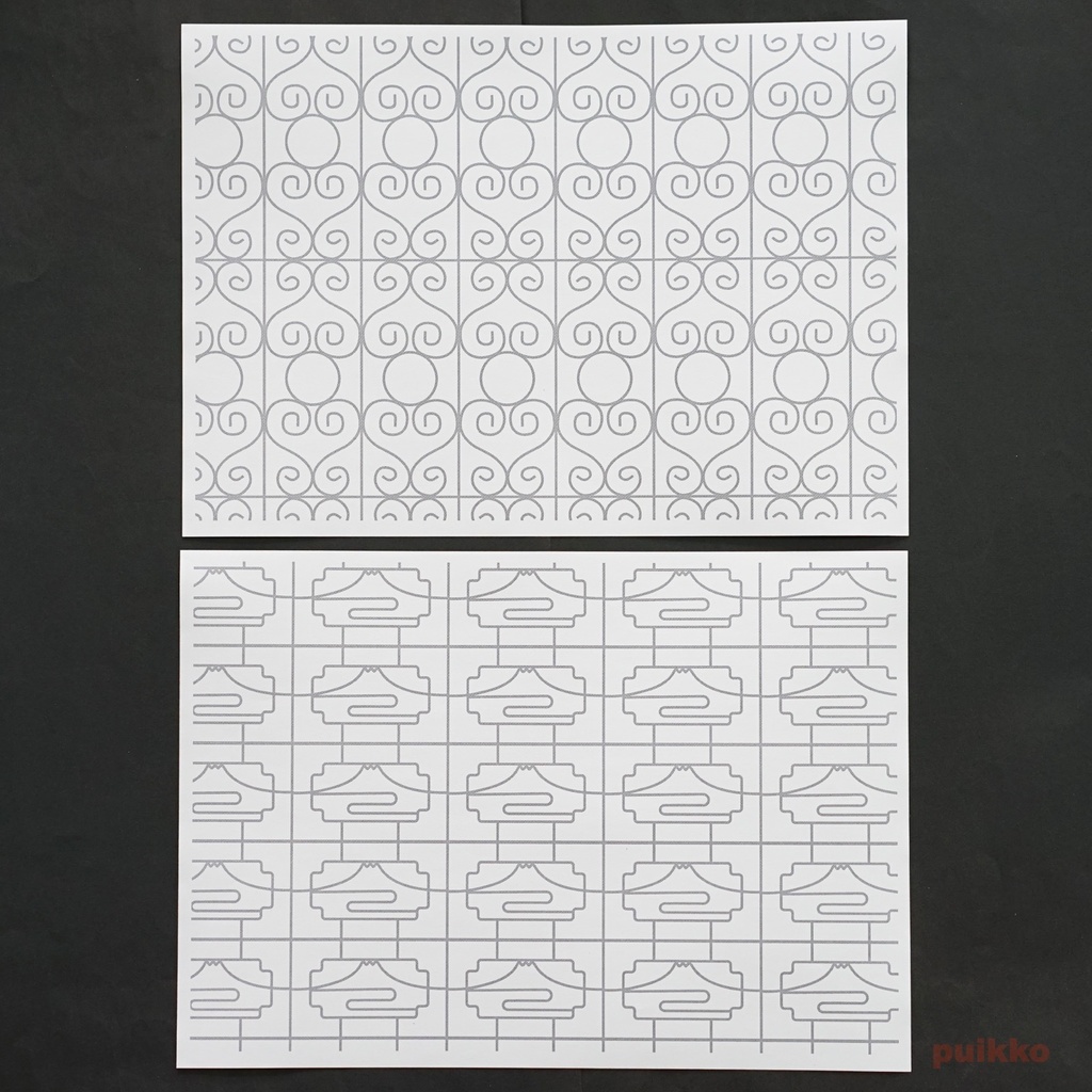 紙製ブックカバー 鉄窓花1(5枚セット)