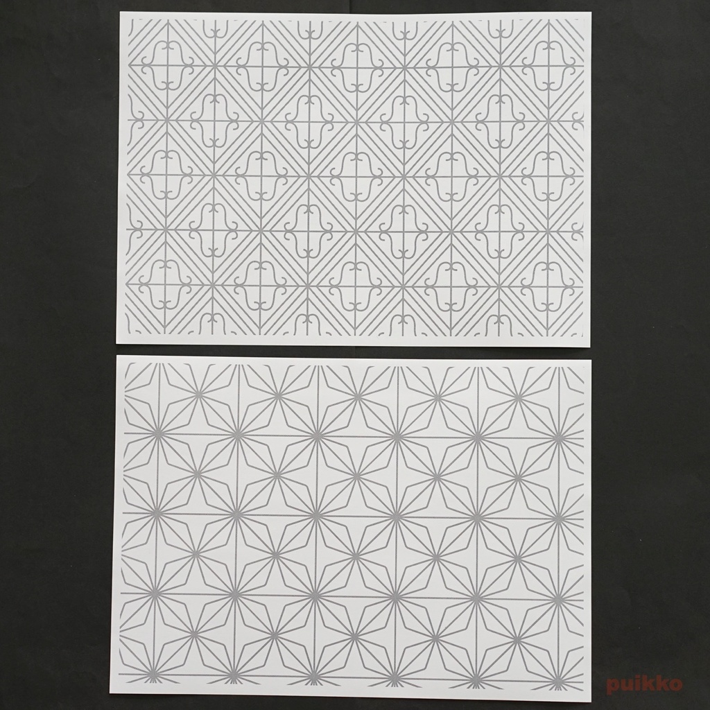 紙製ブックカバー 鉄窓花1(5枚セット)