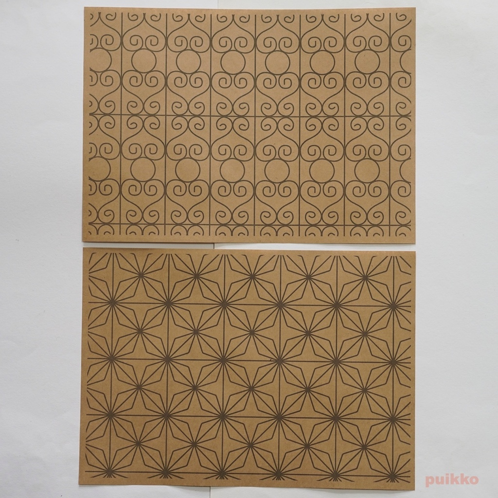 紙製ブックカバー 鉄窓花1(5枚セット)