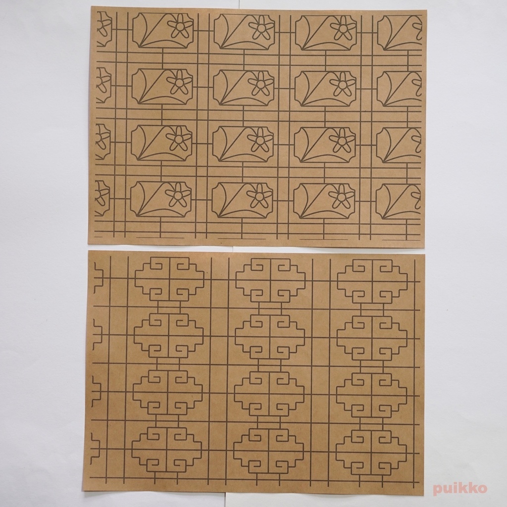 紙製ブックカバー 鉄窓花2(5枚セット)