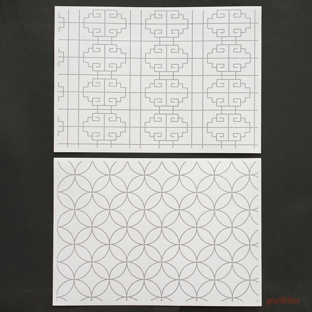 紙製ブックカバー 鉄窓花2(5枚セット)