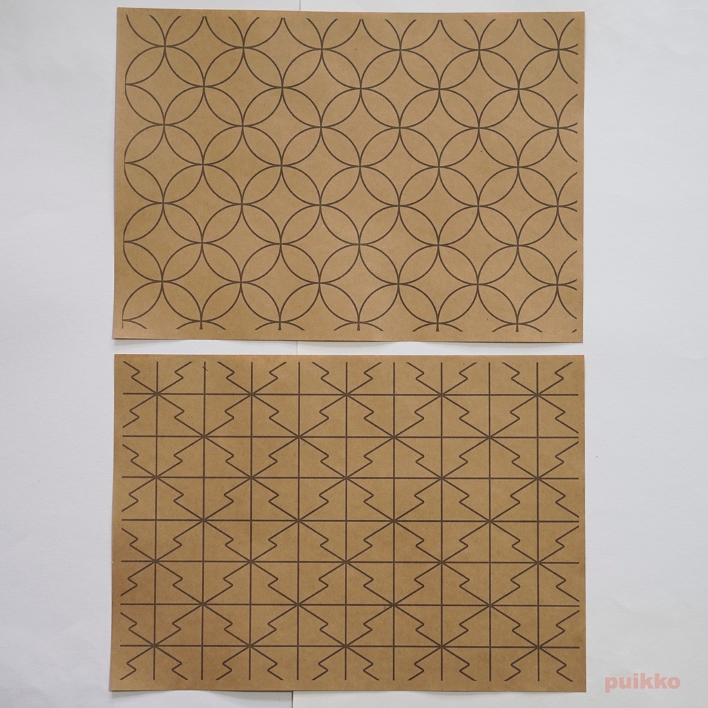 紙製ブックカバー 鉄窓花2(5枚セット)