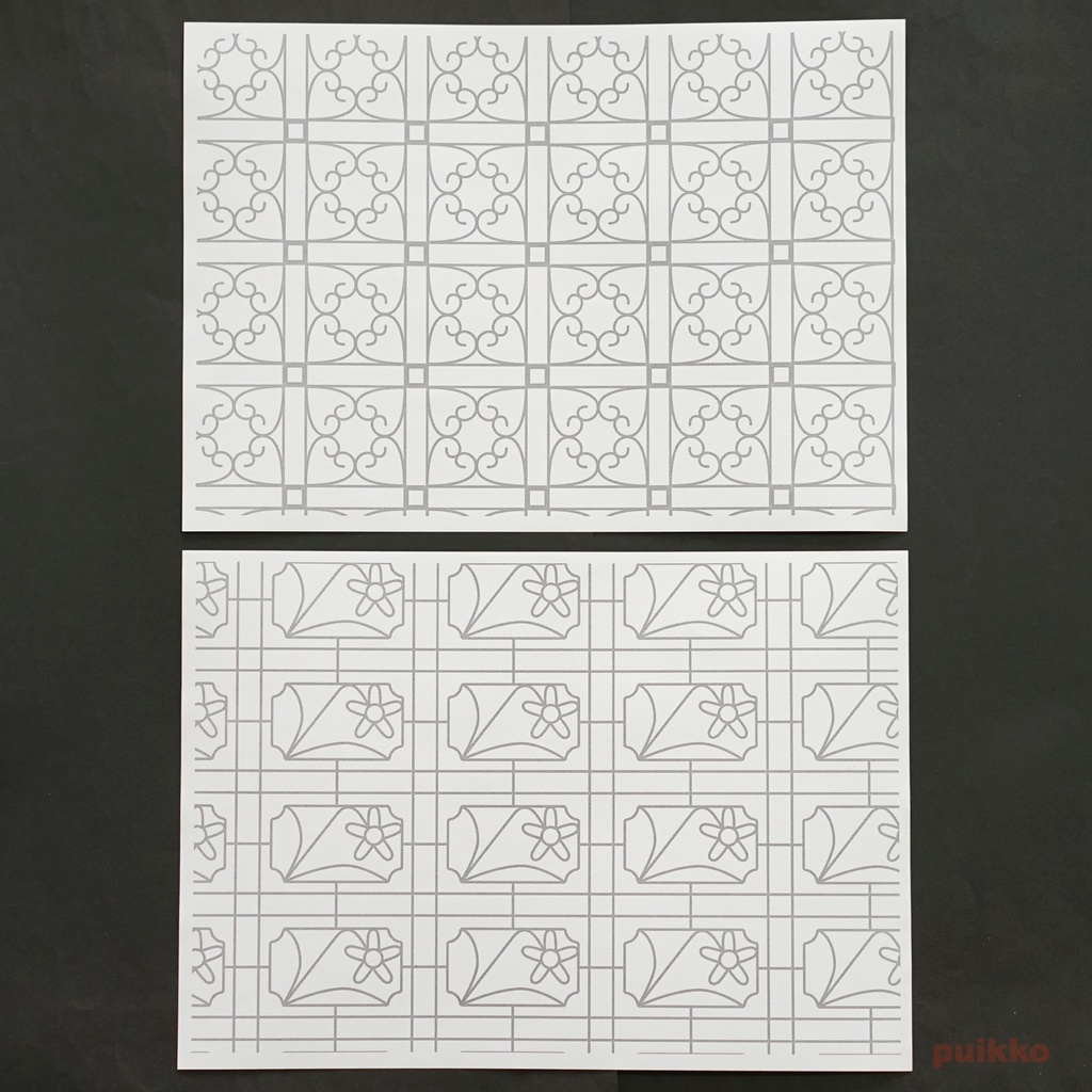 紙製ブックカバー 鉄窓花2(5枚セット)