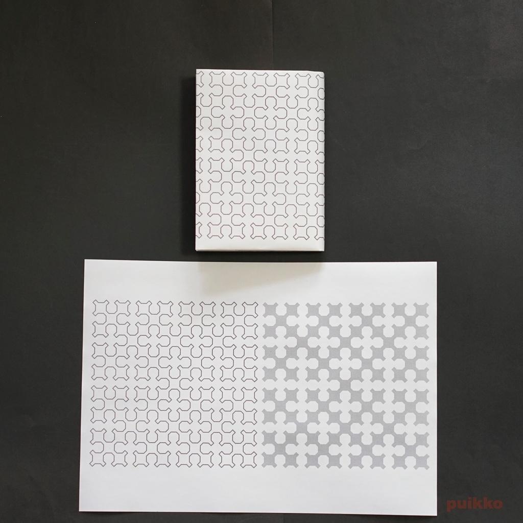 紙製ブックカバー フラクタル図形(5枚セット)