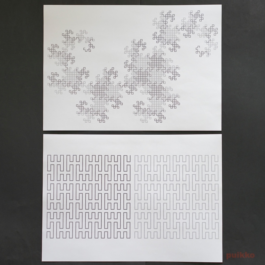 紙製ブックカバー フラクタル図形(5枚セット)