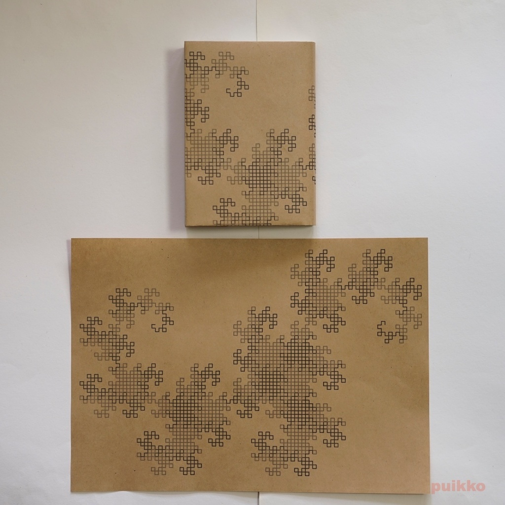 紙製ブックカバー フラクタル図形(5枚セット)