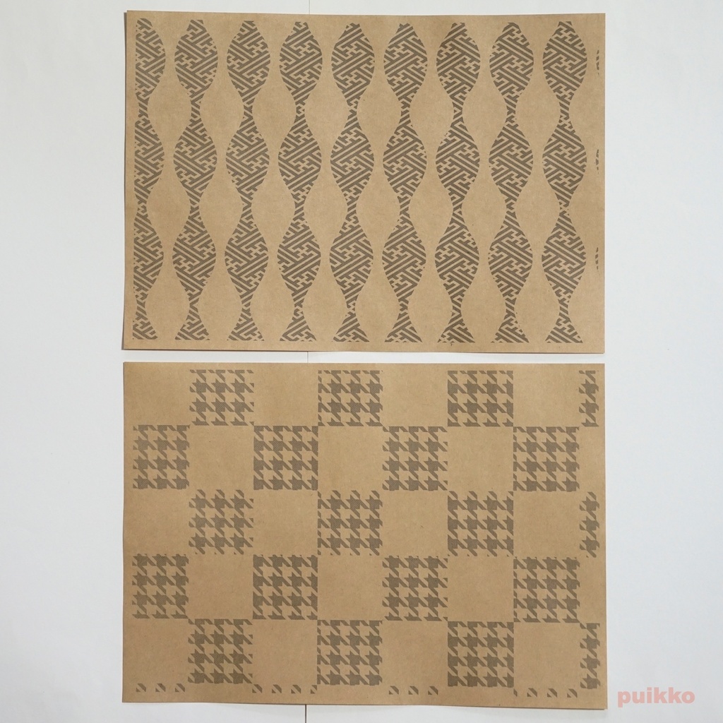 紙製ブックカバー 和柄パターン7(5枚セット)