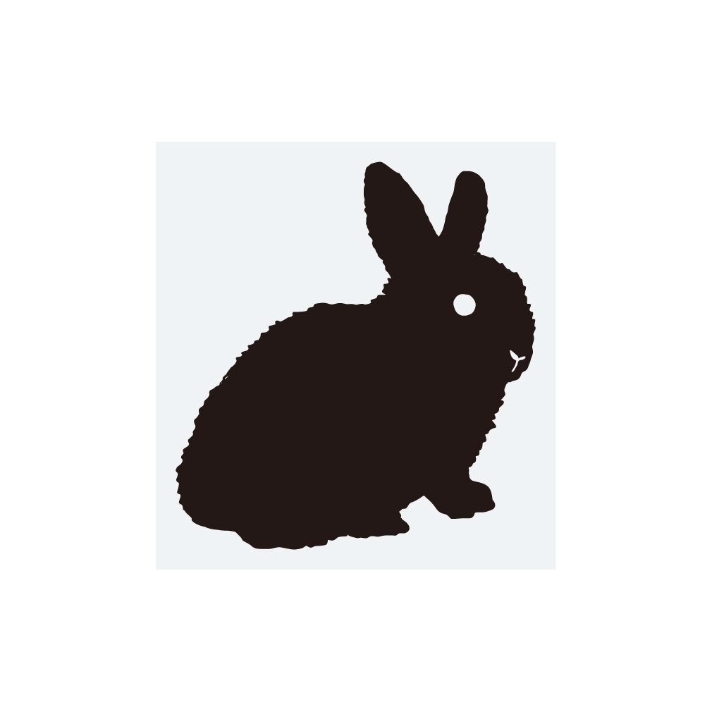 ステッカー うさぎ3・右向き