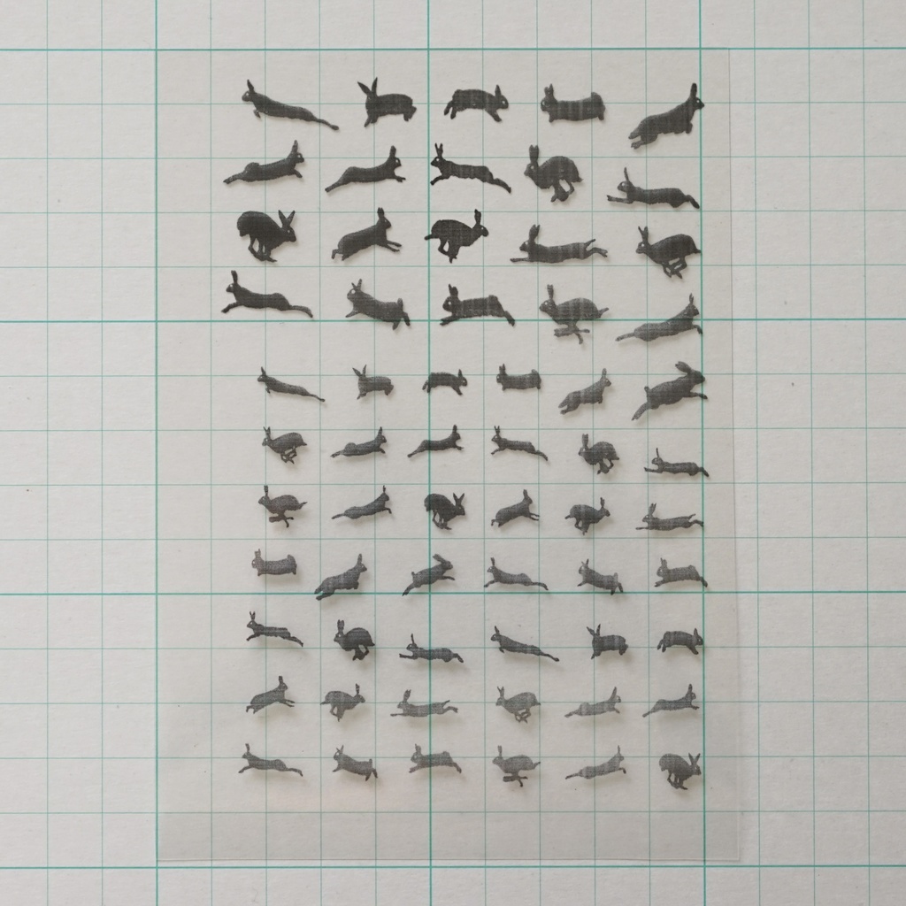 レジン封入用フィルム うさぎ3