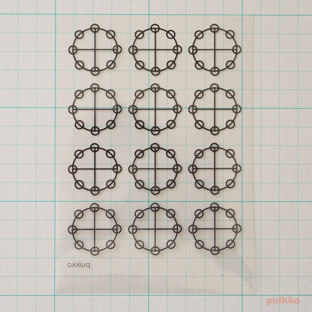レジン封入用フィルム カタカムナ文字 ヤタノカカミ・大