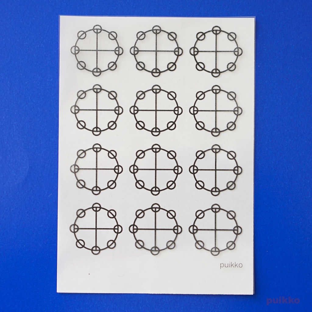 レジン封入用フィルム カタカムナ文字 ヤタノカカミ・大