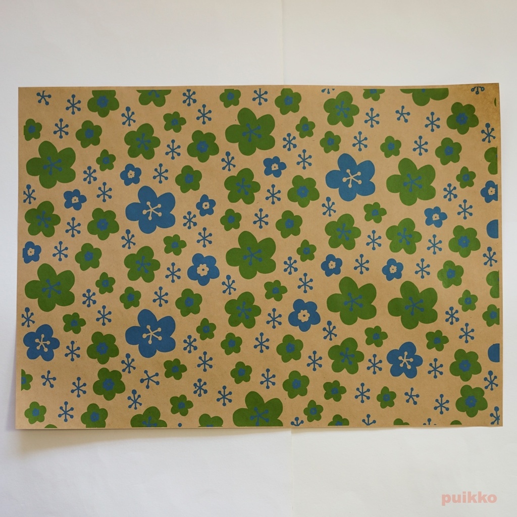 紙製ブックカバー 北欧パターン(カラー) A3判