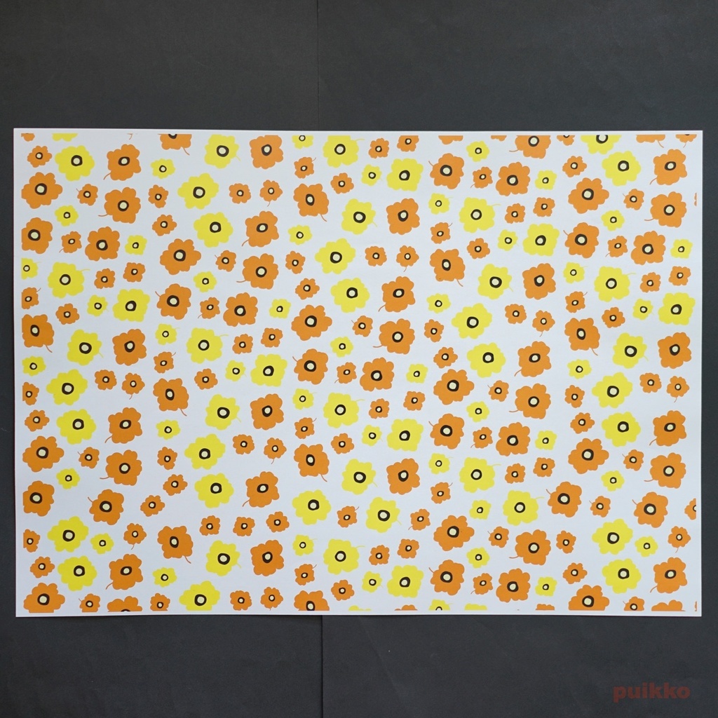 紙製ブックカバー 北欧パターン(カラー) A3判