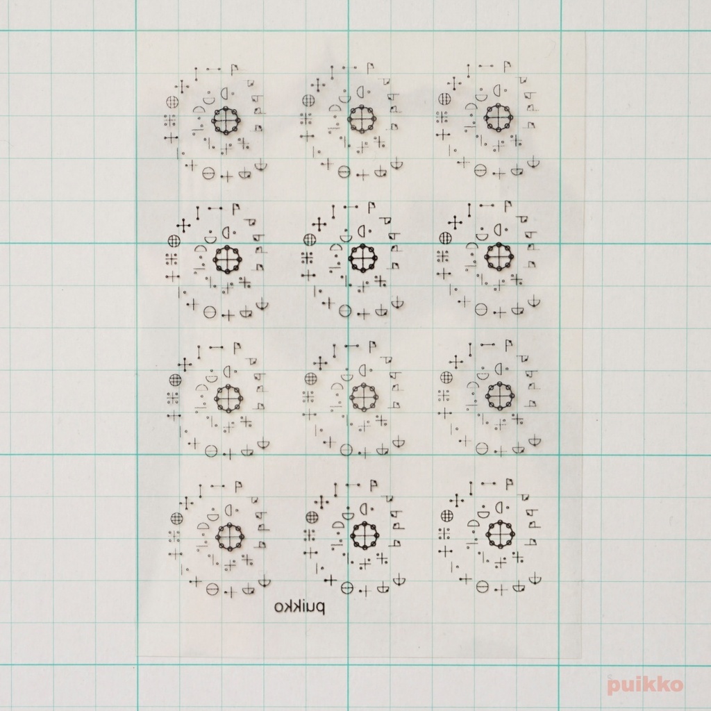 レジン封入用フィルム カタカムナ 第6首・大