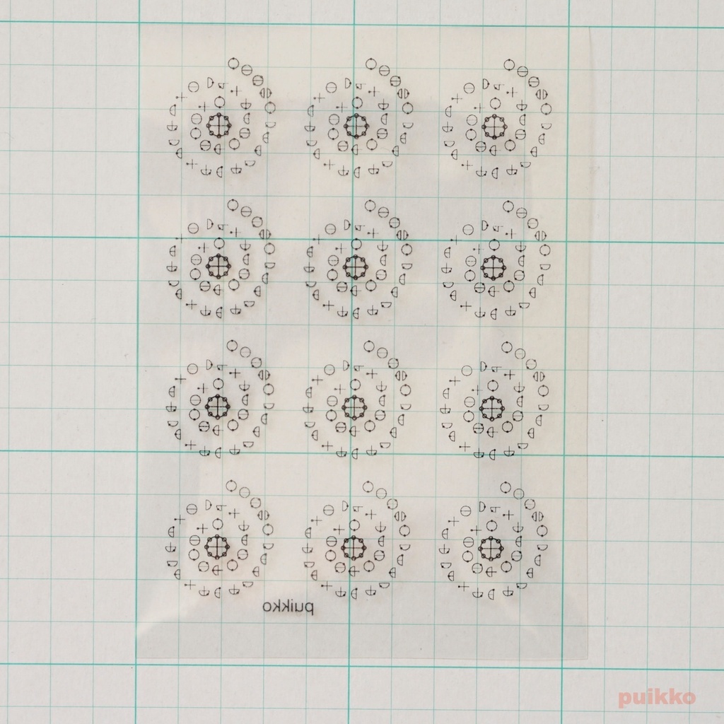 レジン封入用フィルム カタカムナ 第7首・大