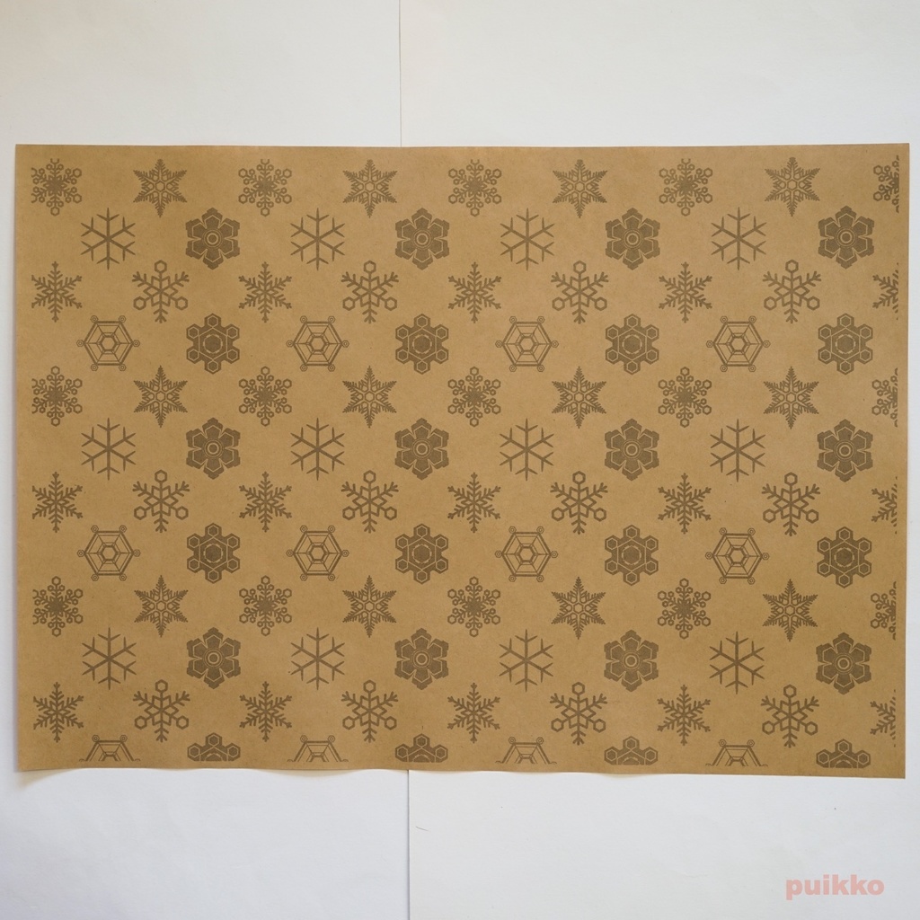 紙製ブックカバー 雪の結晶 A3判(5枚セット)